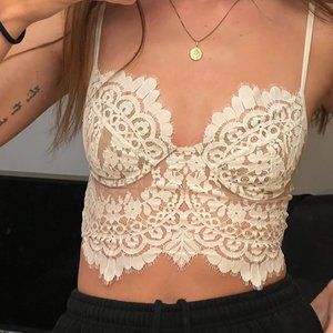 Rare For Love & Lemons Skivvies She’s a Knockout Lace Bra